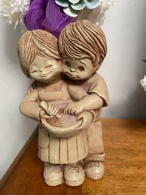Vintage FANNYKINS Figure Sculpture GOURMET COOK By Bill Mack Boy & Girl Cooking